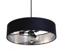 AFX Lighting, Inc. CLNP24MBBK-BKSL - Celine Pendant 24'' Medium Base BK - BKSL shade