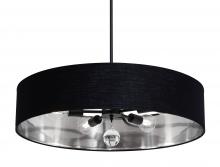 AFX Lighting, Inc. CLNP30MBBK-BKSL - Celine Pendant 30'' Medium Base BK - BKSL shade