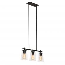  JNNP0523MBBK - Joanna 3 Light Linear Pendant 120V - Black