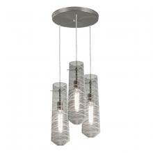  SPP05MBSNSMRND3 - Spun 3 Light Round Pendant