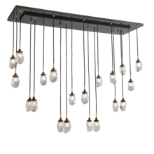  KCH1106L-20 - Avola 20 - Light Ice - Drop Rectangular Chandelier