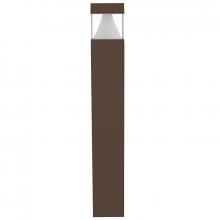  BOL-42-S-C-C-MCTP-BR - BOLLARD 42in SQUARE FLAT TOP LOUVER CLEAR LENS ADJ. 12-22W 30/40/50K, BRONZ