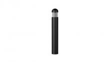  BOL-44-R-L-C-MCTP-BK - BOLLARD 44in ROUND DOME TOP LOUVER CLEAR LENS ADJ. 12-22W 30/40/50K, BLACK