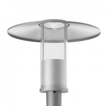  GPH-12-40W-MCTP-GY - TOP-HAT GARDEN POST-TOP SELECTABLE 12/20/30/40W 30/40/50K, 2-3/8 POLES, 85D BEAM, GY