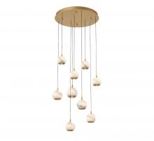  10204-030 - Baveno, 9 Light Round LED Chandelier, Painted Antique Brass