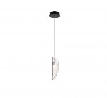  12166-017-02 - Sorrento, 1 Light LED Pendant, Clear, Black Canopy