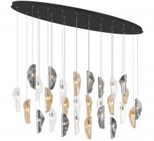 Lib & Co. US 12221-023-02 - Sorrento, 28 Light Oval LED Chandelier, Mixed, Black Canopy