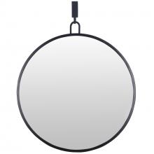  407A01BL - Stopwatch 30-in Round Accent Mirror - Black