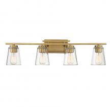  8-1020-4-322 - Calhoun 4-Light Bathroom Vanity Light in Warm Brass