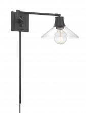  6661-MB-CL - Dillon Swing Arm Wall Sconce - Matte Black