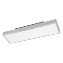  93636A - 1x12.9W LED Ceiling Light w/ Brushed Aluminum Finish & White Plastic Glass