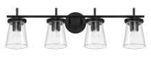  60404-FB - Connell 4 Light Vanity in Flat Black