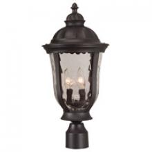  Z6025-OBO - Frances 3 Light Outdoor Post Mount in Oiled Bronze Outdoor