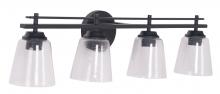  19633FB4 - Drake 4 Light Vanity in Flat Black