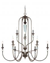  26712-MBS - Boulevard 12 Light Chandelier in Mocha Bronze/Silver Accents