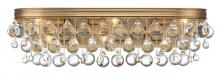  133-VG - Calypso 6 Light Crystal Teardrop Vibrant Gold Sconce