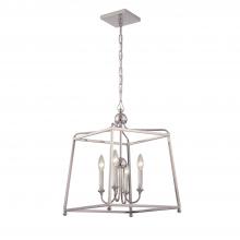  2245-PN_NOSHADE - Libby Langdon Sylvan 4 Light Polished Nickel Lantern Chandelier