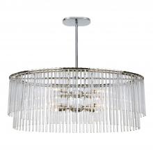  398-CH - Bleecker 8 Light Polished Chrome Oval Chandelier