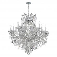  4418-CH-CL-I - Maria Theresa 19 Light Clear Italian Crystal Polished Chrome Chandelier