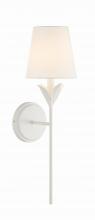  531-MT - Broche 1 Light Matte White Sconce