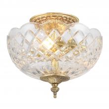  67-CT-OB - Milton 2 Light Olde Brass Semi Flush Mount