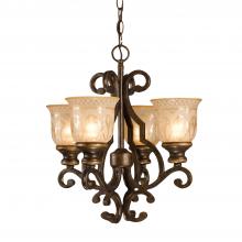  7404-BU - Norwalk 4 Light Bronze Umber Mini Chandelier