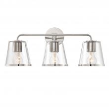  FUL-913-PN-CL - Fulton 3 Light Polished Nickel Bathroom Vanity