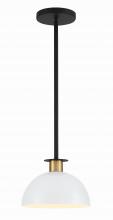  GIG-813-BK-AG - Gigi 1 Light Black + Aged Brass Mini Pendant