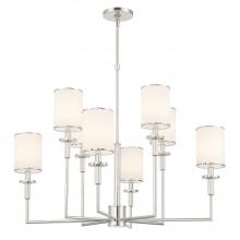  HAT-478-PN - Hatfield 8 Light Polished Nickel Chandelier