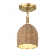  JAC-10502-SG_CEILING - Jace 1 Light LED Soft Gold Semi Flush