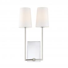  LEN-252-CH - Lena 2 Light Polished Chrome Sconce