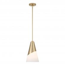  TOR-901-VG - Brian Patrick Flynn Tori 1 Light Vibrant Gold Mini Pendant