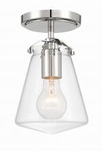  VSS-7002-PN_CEILING - Voss 1 Light Polished Nickel Semi Flush Mount