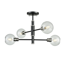  DVP20812SN+GR-CL - Ocean Drive 4 Light Large Semi-Flush Mount