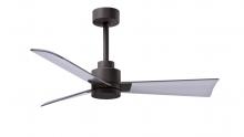  AK-TB-BN-42 - Alessandra 3-blade transitional ceiling fan in textured bronze finish with brushed nickel blades.