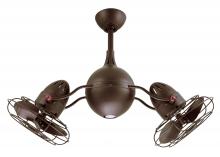  AQ-TB-MTL - Acqua 360° rotational 3-speed ceiling fan in textured bronze finish with metal blades and light k