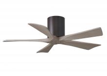  IR5H-TB-GA-42 - Irene-5H three-blade flush mount paddle fan in Textured Bronze finish with 42” Gray Ash  tone bl