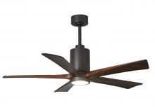  PA5-TB-WA-52 - Patricia-5 five-blade ceiling fan in Textured Bronze finish with 52” solid walnut tone blades an