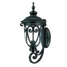  2111BK - Naples Collection Wall-Mount 1-Light Outdoor Matte Black Light Fixture