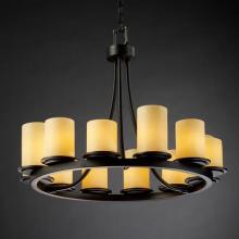  CNDL-8768-10-CREM-MBLK - Dakota 12-Light Ring Chandelier (Short)