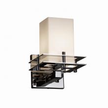  FSN-8171-15-OPAL-CROM - Metropolis 1-Light Wall Sconce (2 Flat Bars)