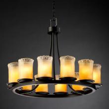  GLA-8768-16-WHTW-DBRZ - Dakota 12-Light Ring Chandelier (Short)