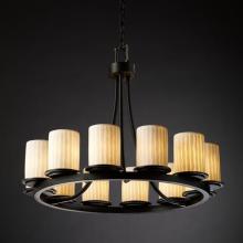  POR-8768-10-BMBO-MBLK - Dakota 12-Light Ring Chandelier (Short)