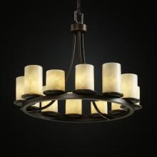  CLD-8768-10-MBLK - Dakota 12-Light Ring Chandelier (Short)