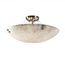  CLD-9652-35-NCKL-F6 - 24" Semi-Flush Bowl w/ CONCENTRIC CIRCLES FINIALS