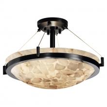  ALR-9681-35-MBLK-LED3-3000 - 18" LED Semi-Flush Bowl w/ Ring