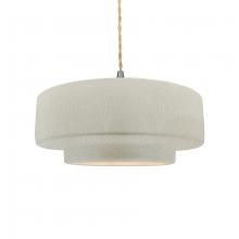  CER-6543-CRK-NCKL-BEIG-TWST - Medium Tier 1-Light Pendant