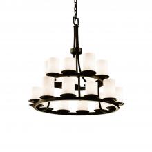  CLD-8767-10-DBRZ - Dakota 21-Light 2-Tier Ring Chandelier