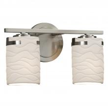  POR-8452-10-WAVE-NCKL - Atlas 2-Light Bath Bar