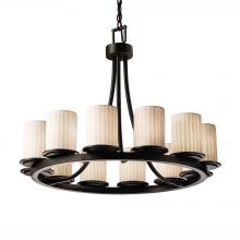  POR-8768-10-WFAL-MBLK - Dakota 12-Light Ring Chandelier (Short)